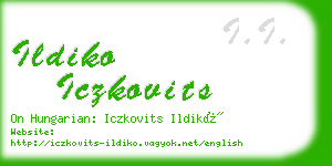 ildiko iczkovits business card